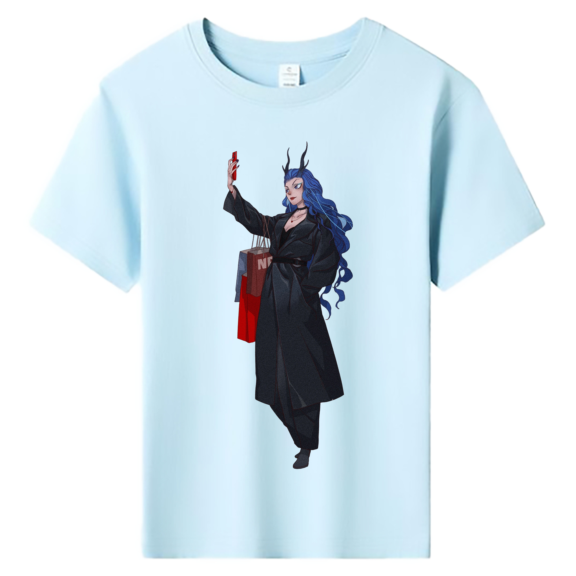 （画像用） Ne Zha 2 ナタ 魔童の大暴れ 綿100％キッズTシャツ（フロントプリント）
